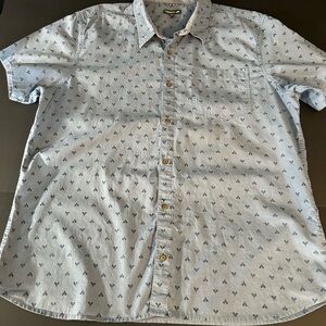 Toad&Co Light Gray Patterned Classic‎ Fit Shirt Mens XXL